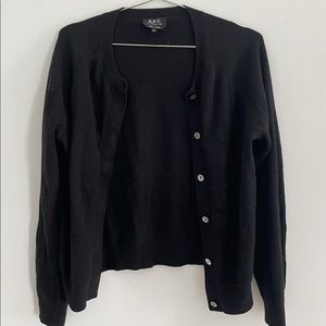Black APC Cashmere Cardigan